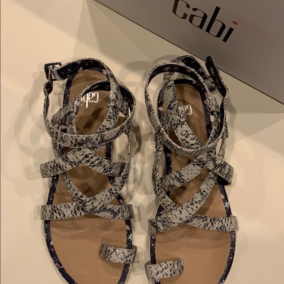CAbi Snake Print on Leather Sandals. - Picture 4 of 5